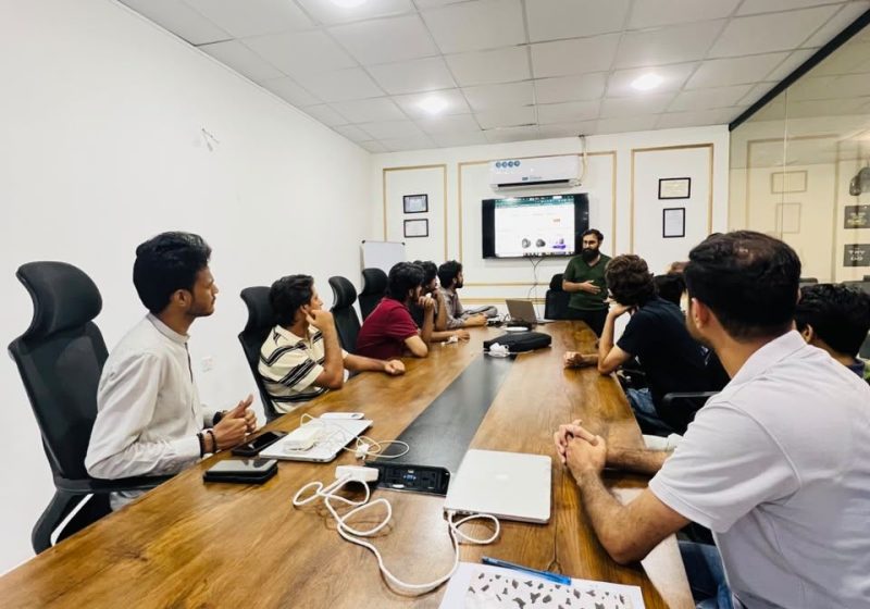 Classroom with presentation screen
