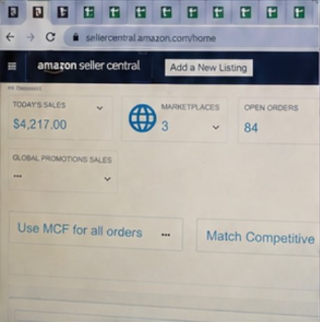 Student Seller Central dashboard